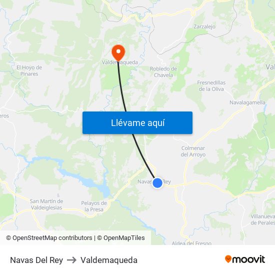Navas Del Rey to Valdemaqueda map