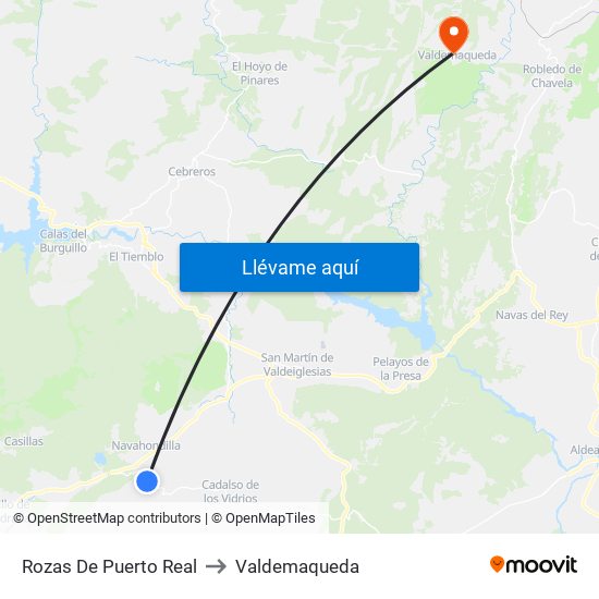 Rozas De Puerto Real to Valdemaqueda map