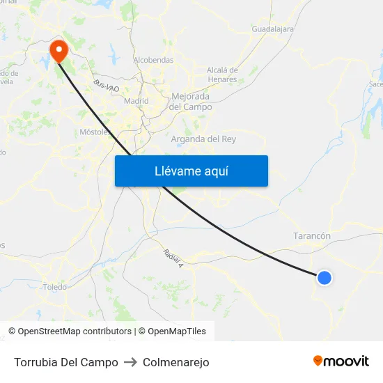 Torrubia Del Campo to Colmenarejo map