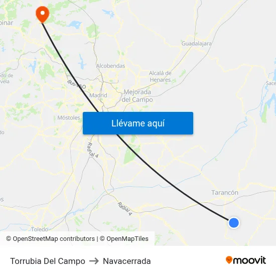 Torrubia Del Campo to Navacerrada map