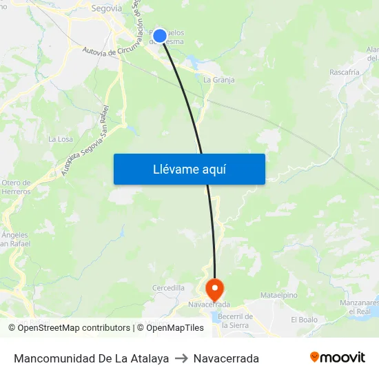 Mancomunidad De La Atalaya to Navacerrada map