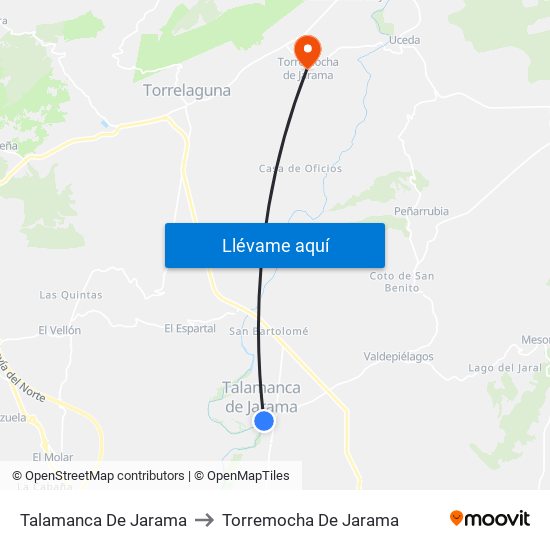 Talamanca De Jarama to Torremocha De Jarama map