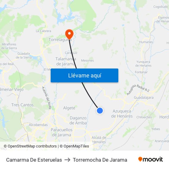 Camarma De Esteruelas to Torremocha De Jarama map
