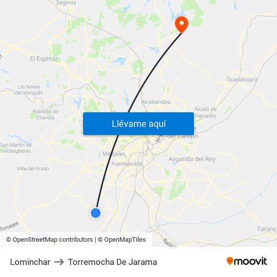 Lominchar to Torremocha De Jarama map