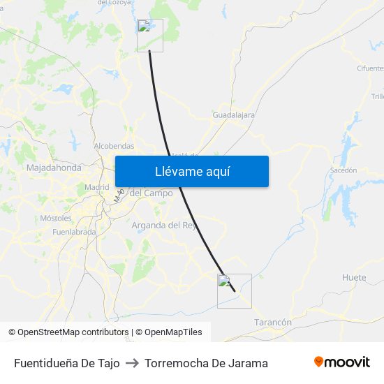Fuentidueña De Tajo to Torremocha De Jarama map