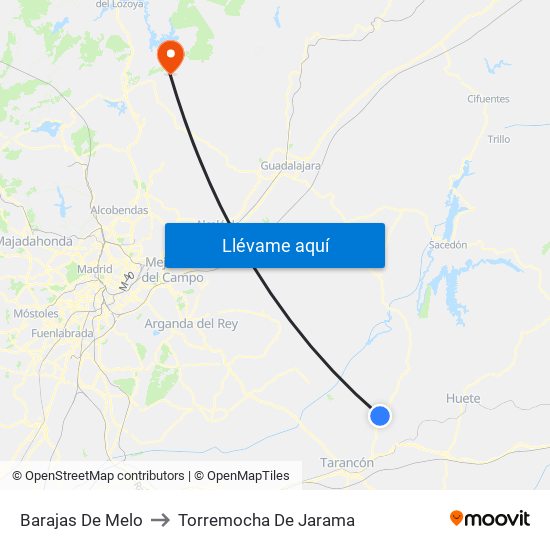 Barajas De Melo to Torremocha De Jarama map
