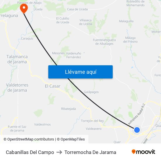 Cabanillas Del Campo to Torremocha De Jarama map
