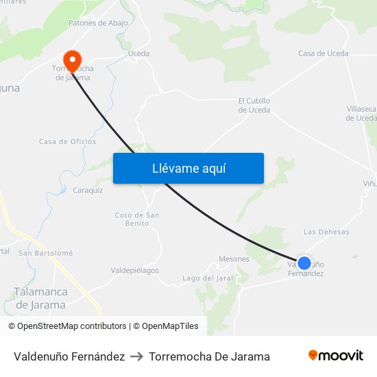 Valdenuño Fernández to Torremocha De Jarama map