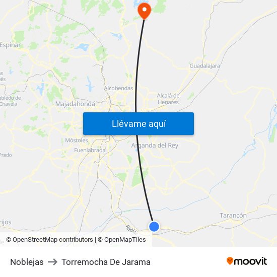 Noblejas to Torremocha De Jarama map