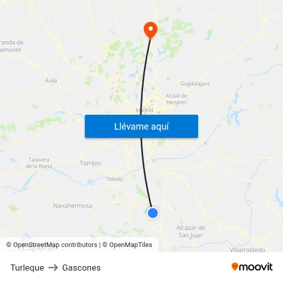 Turleque to Gascones map
