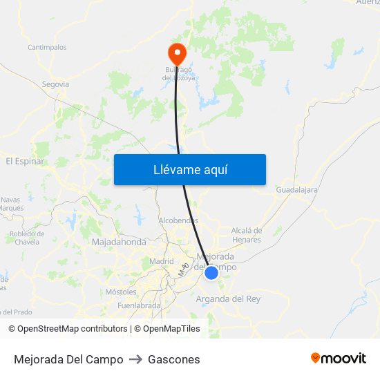 Mejorada Del Campo to Gascones map