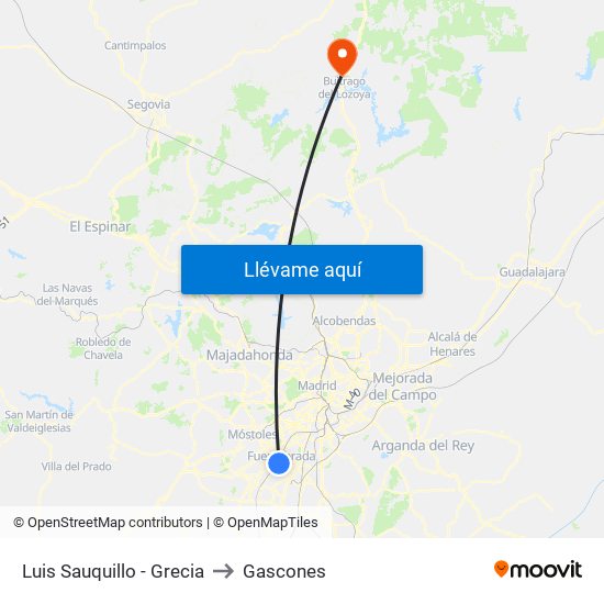 Luis Sauquillo - Grecia to Gascones map