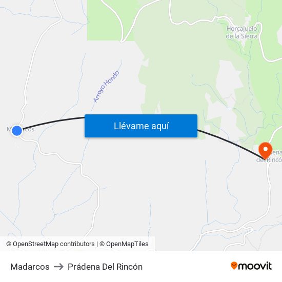 Madarcos to Prádena Del Rincón map