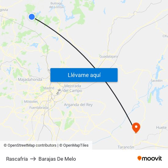 Rascafría to Barajas De Melo map