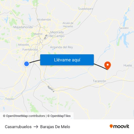 Casarrubuelos to Barajas De Melo map