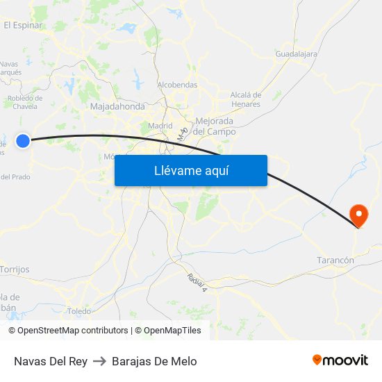 Navas Del Rey to Barajas De Melo map