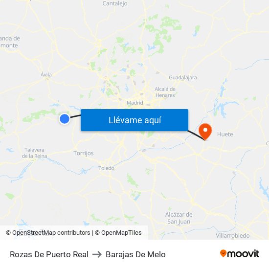 Rozas De Puerto Real to Barajas De Melo map