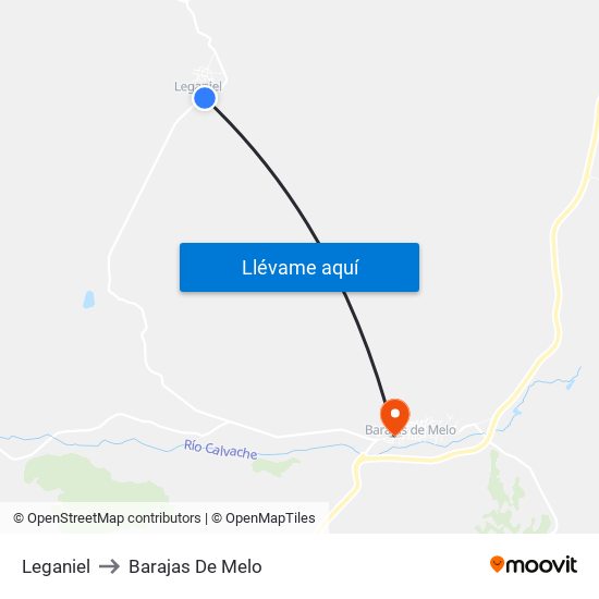 Leganiel to Barajas De Melo map