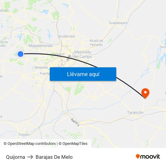 Quijorna to Barajas De Melo map