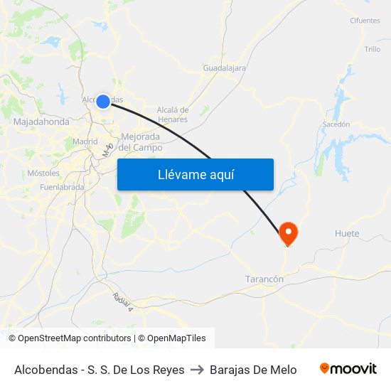 Alcobendas - S. S. De Los Reyes to Barajas De Melo map
