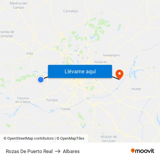 Rozas De Puerto Real to Albares map