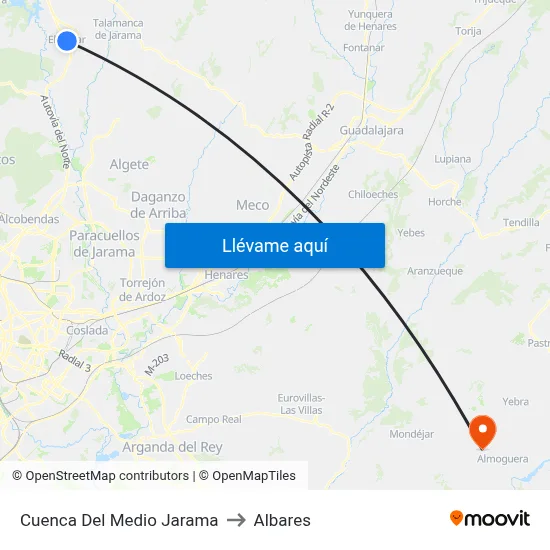 Cuenca Del Medio Jarama to Albares map