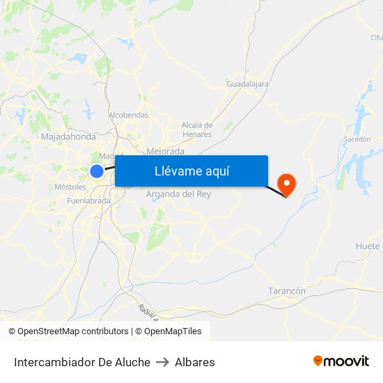 Intercambiador De Aluche to Albares map
