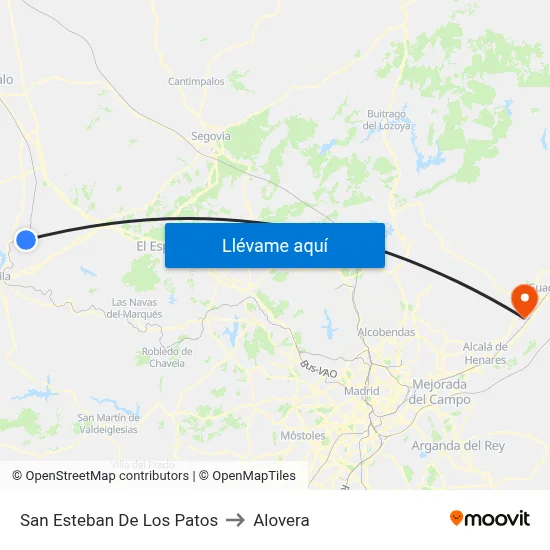 San Esteban De Los Patos to Alovera map