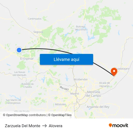 Zarzuela Del Monte to Alovera map