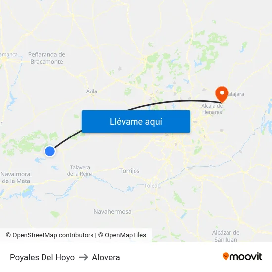 Poyales Del Hoyo to Alovera map