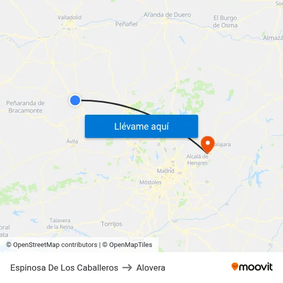 Espinosa De Los Caballeros to Alovera map