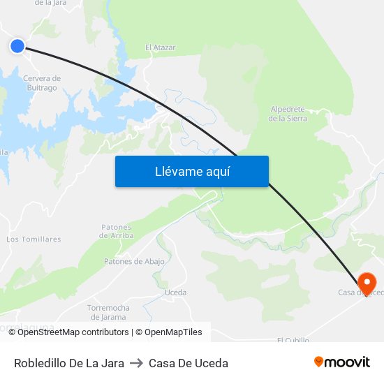 Robledillo De La Jara to Casa De Uceda map