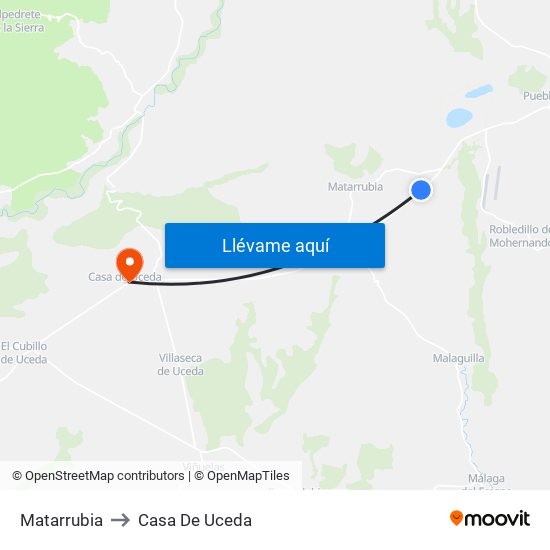 Matarrubia to Casa De Uceda map