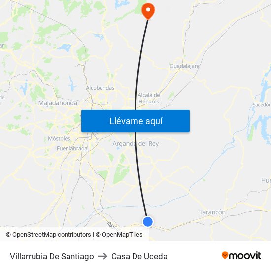 Villarrubia De Santiago to Casa De Uceda map