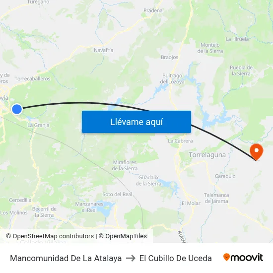 Mancomunidad De La Atalaya to El Cubillo De Uceda map