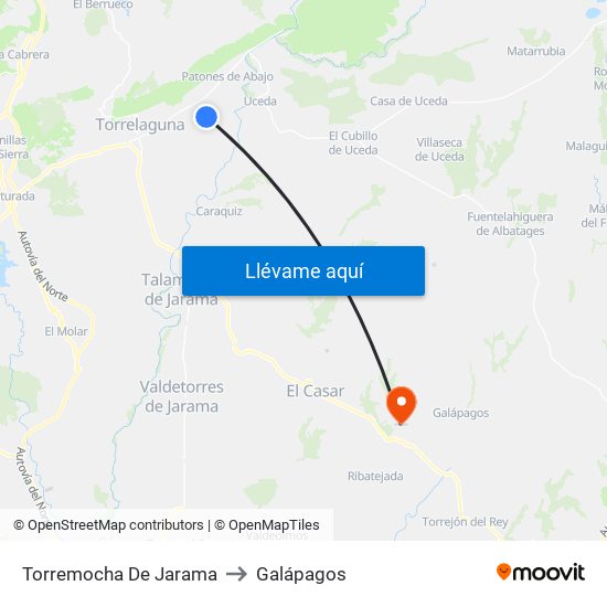 Torremocha De Jarama to Galápagos map