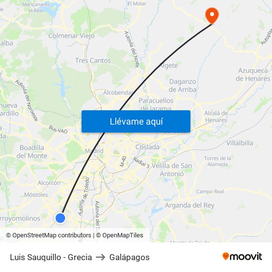 Luis Sauquillo - Grecia to Galápagos map