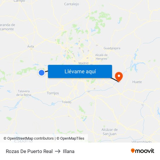 Rozas De Puerto Real to Illana map