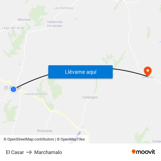 El Casar to Marchamalo map