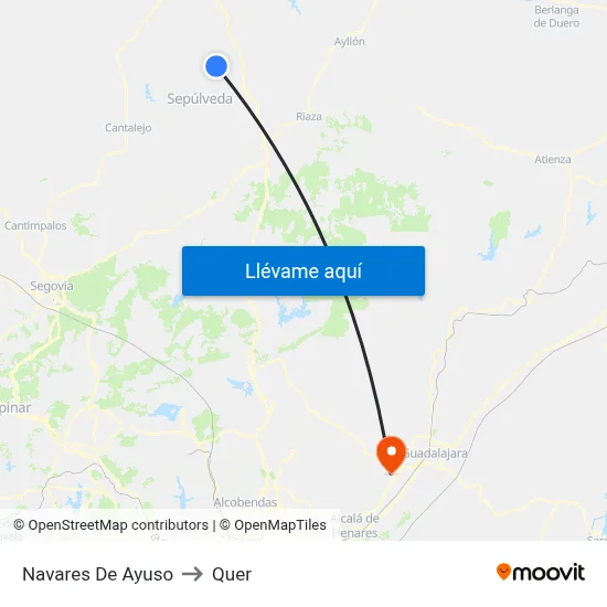 Navares De Ayuso to Quer map
