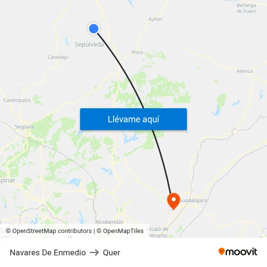 Navares De Enmedio to Quer map