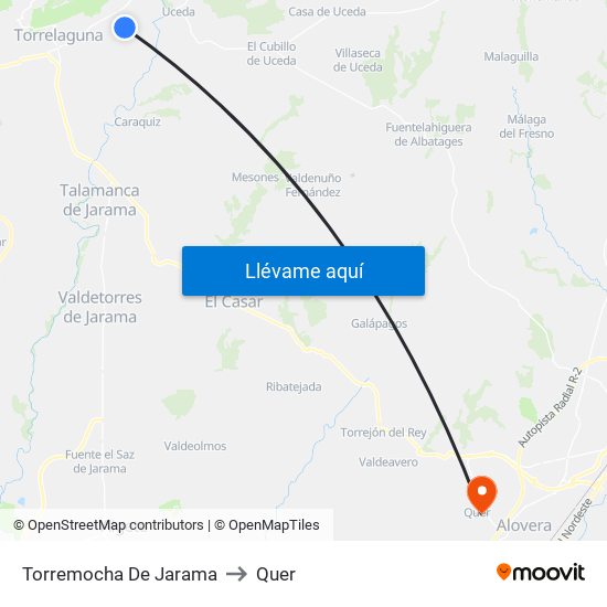 Torremocha De Jarama to Quer map
