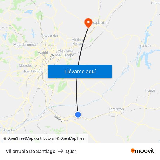 Villarrubia De Santiago to Quer map
