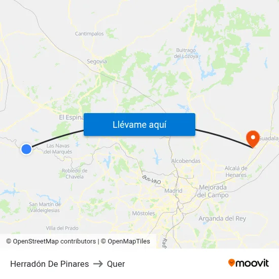 Herradón De Pinares to Quer map