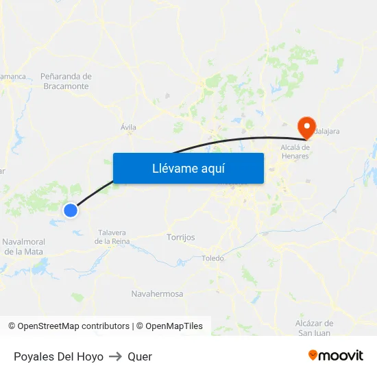 Poyales Del Hoyo to Quer map