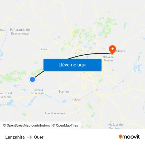Lanzahíta to Quer map
