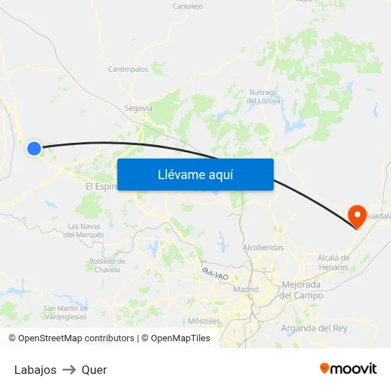 Labajos to Quer map