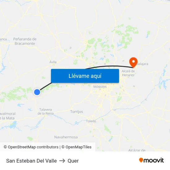 San Esteban Del Valle to Quer map