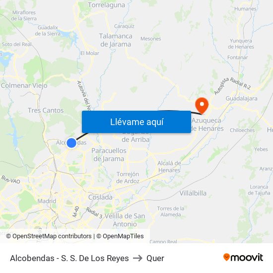 Alcobendas - S. S. De Los Reyes to Quer map