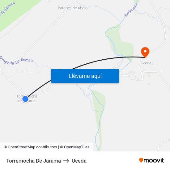 Torremocha De Jarama to Uceda map